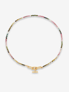 Tourmaline Gemstone T-Bar Necklace