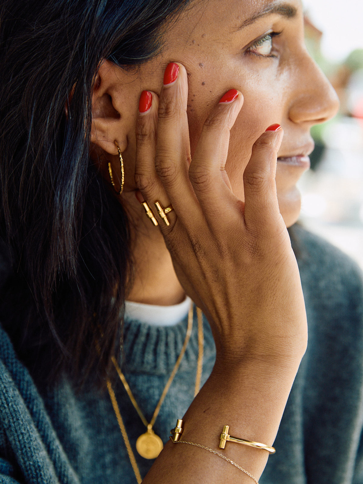 Adjustable Size T-Bar Bangle